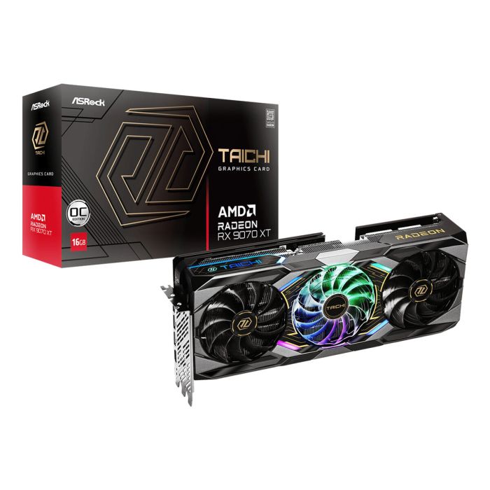 Carte Graphique ASRock ASROCK radeon rx 9070 xt 16 GB GDDR6 0 Carte Graphique ASRock ASROCK radeon rx 9070 xt 16 GB GDDR6 0