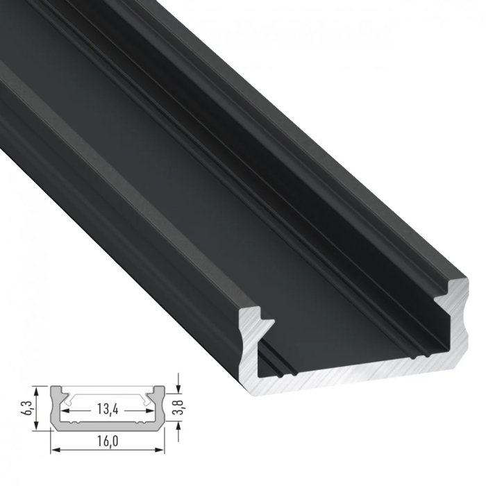 Profilé Aluminium Type D 2,02M 2