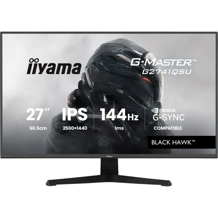 Iiyama Écran Gamer 27" QHD 144Hz IPS 1ms G-Master Black Hawk IIY4948570126873 0