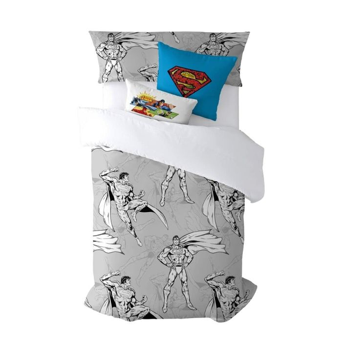 Housse de Couette Superman Superman Gris 175 Fils 260 x 240 cm 2