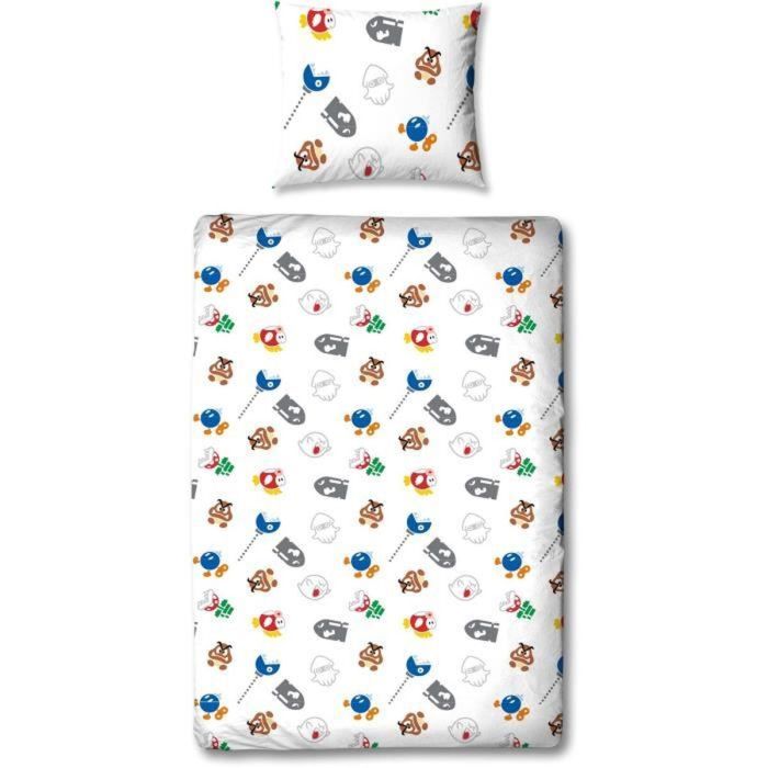 Parure de couette Mario Bros Multicouleur Lit 2 persones 2 Pièces 3 Parure de couette Mario Bros Multicouleur Lit 2 persones 2 Pièces 3