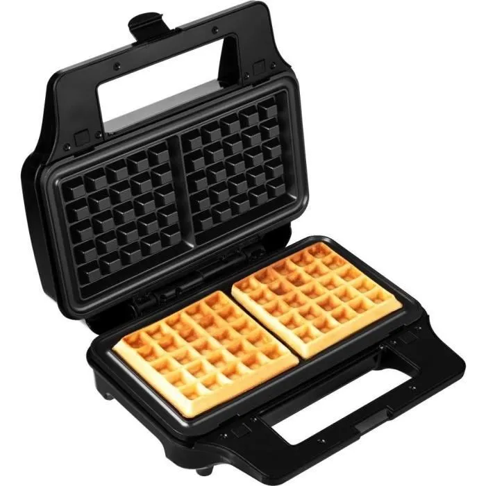 Sencor SSM 9978BK Appareil à sandwichs 4 en 1, 900W, plaques antiadhésives, pour croque-monsieur, gaufres, toasts, design noir