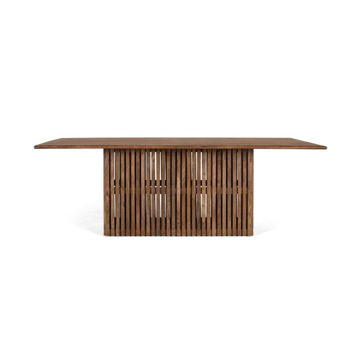 GINER Y COLOMER - Table à manger en bois de manguier massif 220 cm, design contemporain, plateau rectangulaire, couleur noisette, nécessite assemblage 0 GINER Y COLOMER - Table à manger en bois de manguier massif 220 cm, design contemporain, plateau rectangulaire, couleur noisette, nécessite assemblage 0