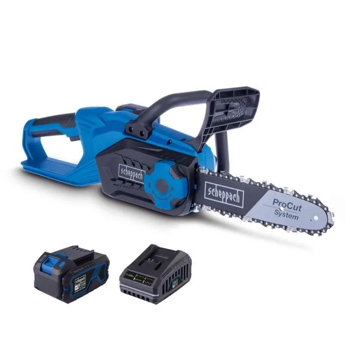 Scheppach Tronçonneuse Sans Fil C-CS254-X SCHEPPACH-SET L Batterie 20V 4Ah Chargeur 2.4A 25.4 cm Scheppach Tronçonneuse Sans Fil C-CS254-X SCHEPPACH-SET L Batterie 20V 4Ah Chargeur 2.4A 25.4 cm