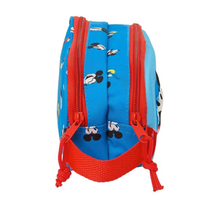 Trousse Fourre-Tout Double Mickey Mouse Clubhouse Bleu 21 x 8 x 6 cm 3D 2