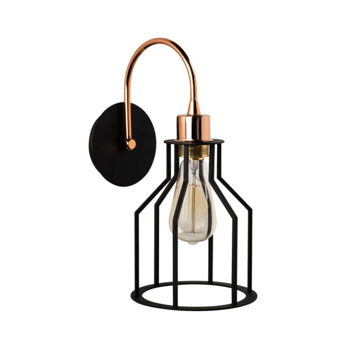 Applique "Nairobi" Style Industriel Noir/Cuivre OPV-527ABY3168 0 Applique "Nairobi" Style Industriel Noir/Cuivre OPV-527ABY3168 0