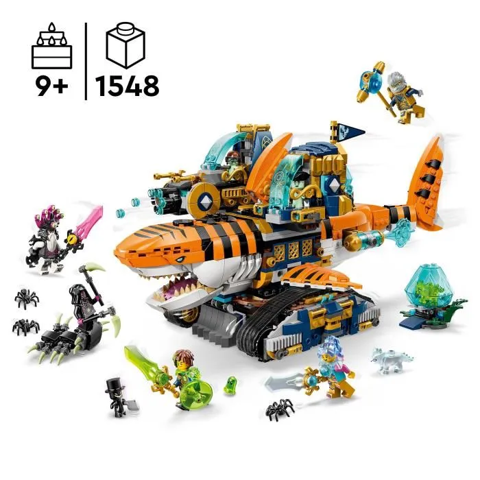 Lego 71515 DREAMZzz Le Char Requin-Tigre - Jouet de Construction 2-en-1 avec 5 Minifigurines - pour Enfants dès 9 ans