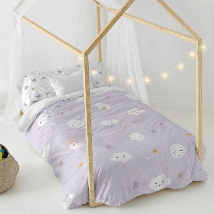 Parure de couette HappyFriday Moshi Moshi Moons Multicouleur Lit 1 persone 2 Pièces 3