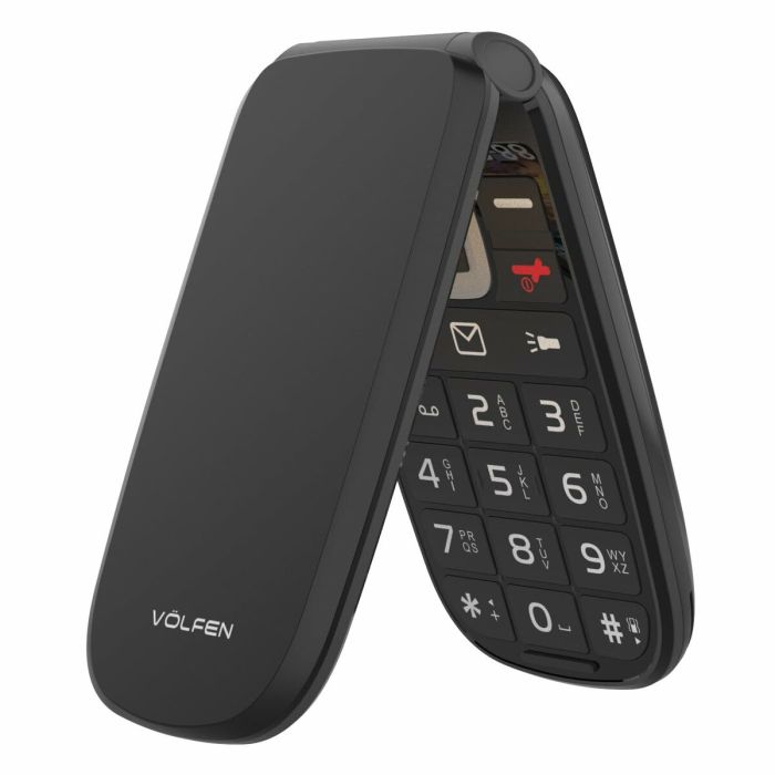 Téléphone portable pour personnes âgées Volfen ASTRO FLIP Noir 48 MB 2,8" 4G 6