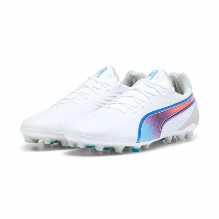 Chaussures de Football pour Adultes Puma King Ultimate Mg Blanc 3 Chaussures de Football pour Adultes Puma King Ultimate Mg Blanc 3