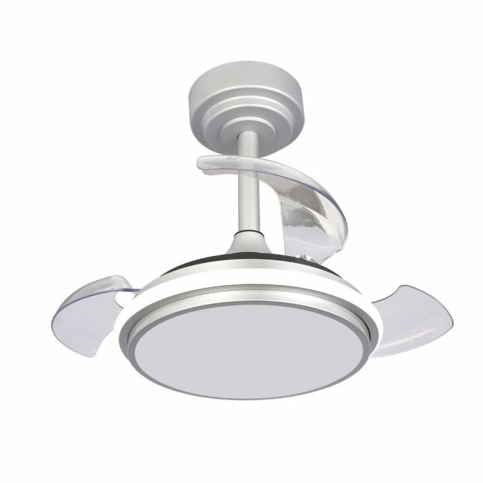 Ventilateur de Plafond avec Lumière CristalRecord Argenté 35 W (3000 K) (4000 K) 4