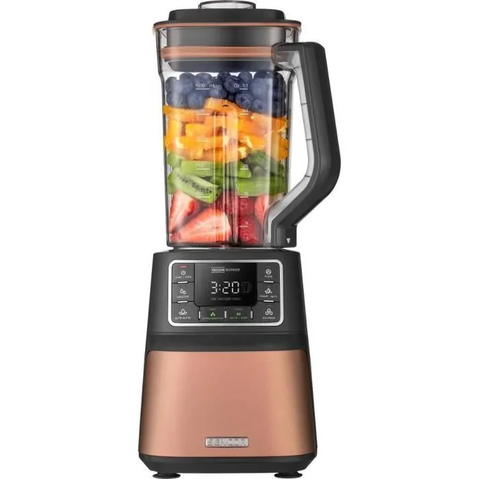 Sencor SBU 7676GD - Blender Super Puissant 1500W avec Mélange sous Vide, 8 Lames Acier, 7 Programmes pour Smoothies, Fruits, Légumes et Noix