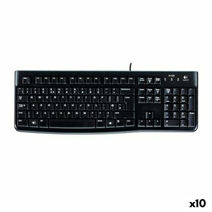 Clavier Logitech K120 Noir Espagnol Qwerty (10 Unités)