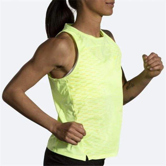 Maillot de Corps sans Manches pour Femme Brooks Sprint Free 2.0 Jaune 1