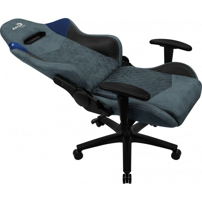 Chaise de jeu Aerocool DUKE AeroSuede 180º Bleu 2
