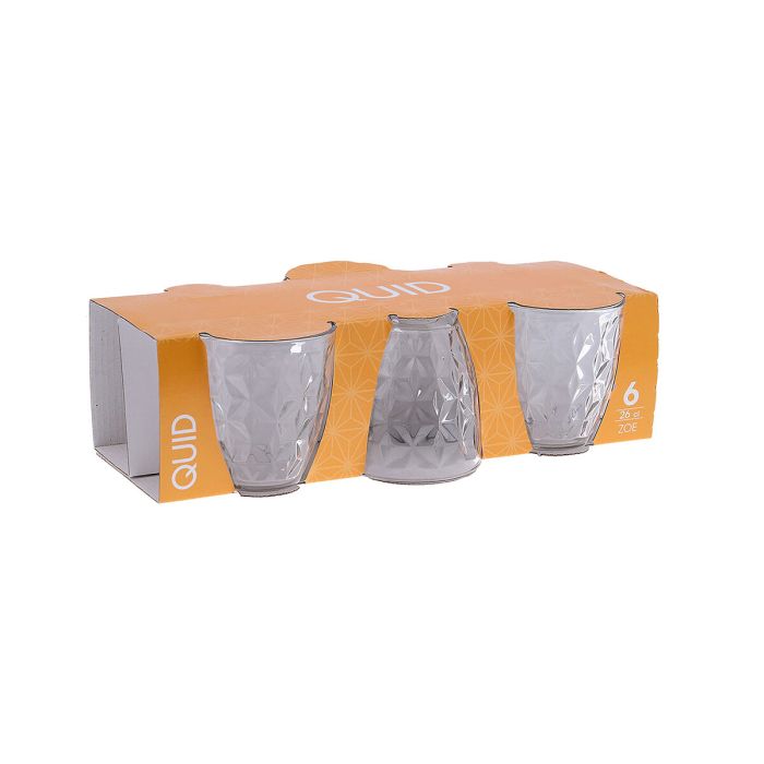 Verre d'eau Quid Zoe Transparent verre 260 ml (6 Unités) 1 Verre d'eau Quid Zoe Transparent verre 260 ml (6 Unités) 1