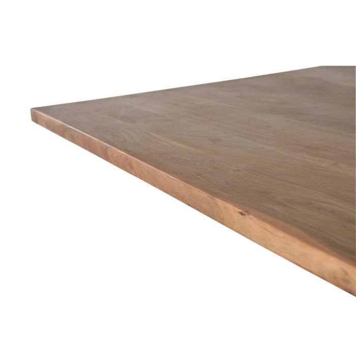 GINER Y COLOMER Table de Salle à Manger en Bois d'Acacia Massif Naturel avec Pieds en Métal Noir - 200x100x76 cm (L x P x H) - Plateau 36 mm 1