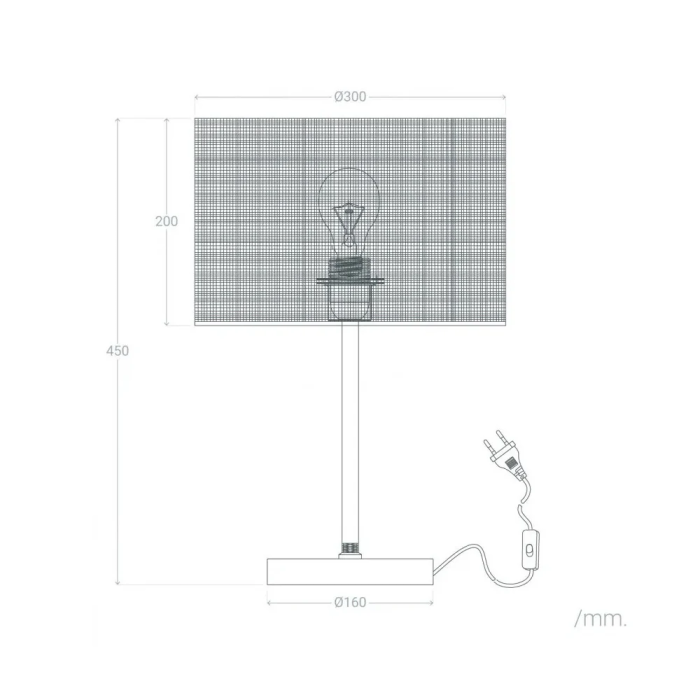 Lampe de Table Rotin Pakdasht SKD-T1011, Style Boho-Chic, Métal Blanc, Culot E27 5