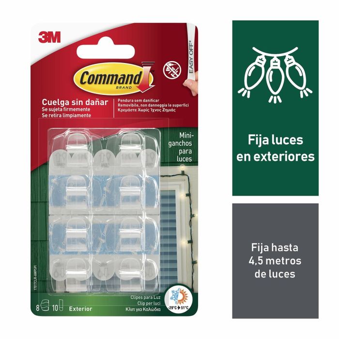 Crochet pour suspendre 3M Transparent Plastique (8 Unités) 11