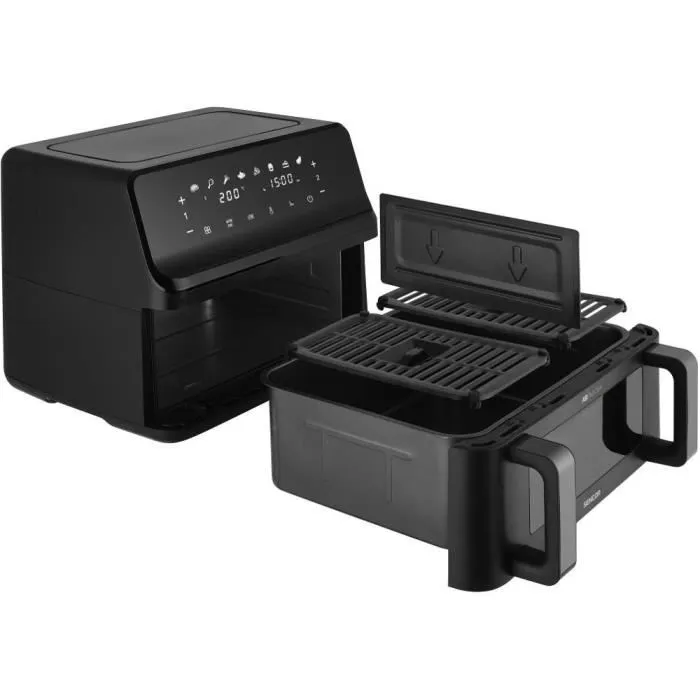 Sencor SFR 9650BK - Friteuse à air sans huile, 9 L, 8 programmes, thermostat 80-200°C, affichage numérique, panier amovible antiadhésif Sencor SFR 9650BK - Friteuse à air sans huile, 9 L, 8 programmes, thermostat 80-200°C, affichage numérique, panier amovible antiadhésif