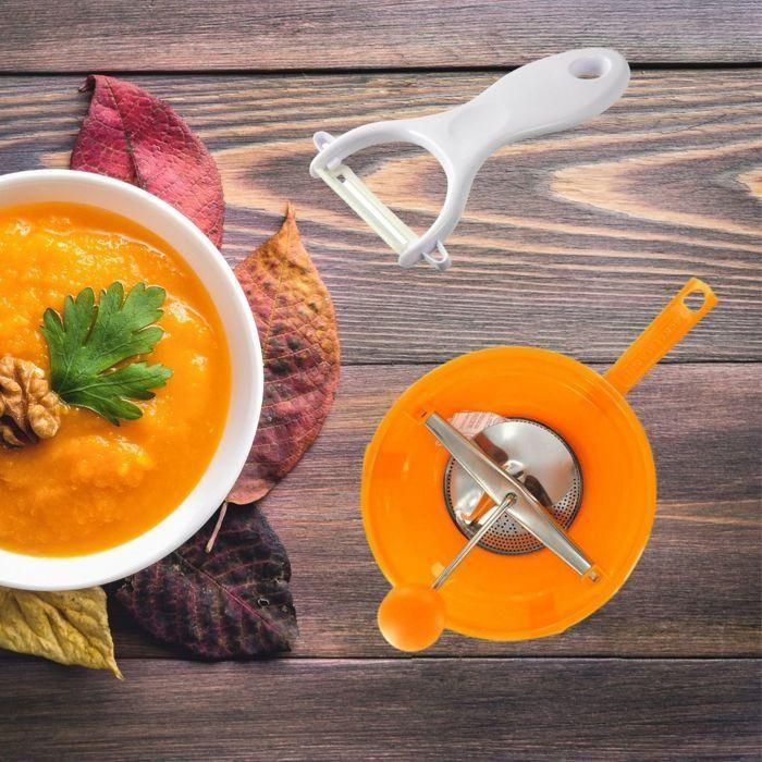 Ensemble de 2 ustensiles spécial purée avec éplucheur et moulin a légumes - FACKELMANN - 1 Ensemble de 2 ustensiles spécial purée avec éplucheur et moulin a légumes - FACKELMANN - 1