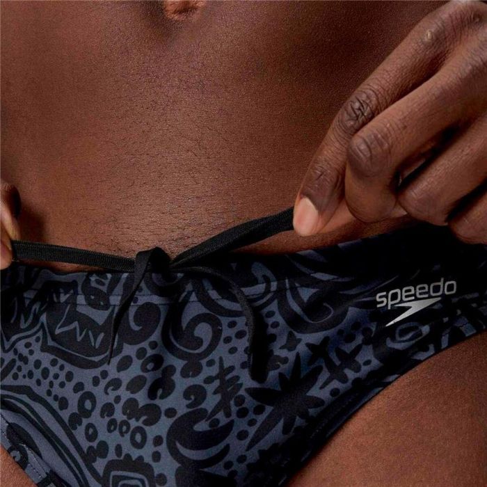 Maillot de bain homme Speedo Print Brief 2" Gris foncé 1