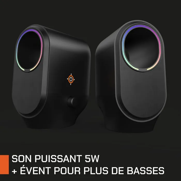 Nova Gaming Enceinte Bluetooth Portable Cygnus GS115 - Design Gaming avec LED RGB - Noir - pour Ordinateur, Console et Smartphone Nova Gaming Enceinte Bluetooth Portable Cygnus GS115 - Design Gaming avec LED RGB - Noir - pour Ordinateur, Console et Smartphone
