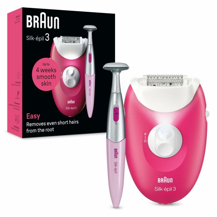 Épilateur électrique Braun SE3-202 Fuchsia 17 Épilateur électrique Braun SE3-202 Fuchsia 17