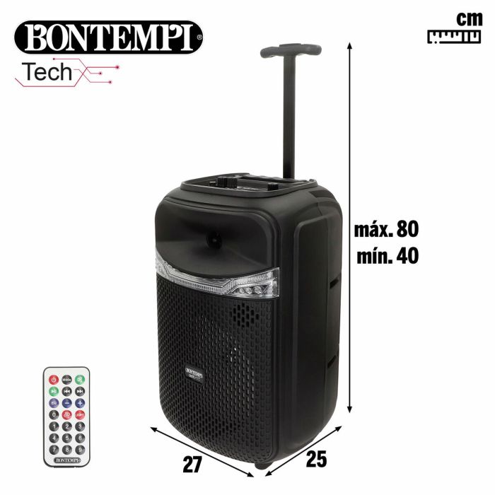 Enceinte avec Microphone Karaoké Bontempi Plastique 27 x 40 x 25 cm (2 Unités) 3