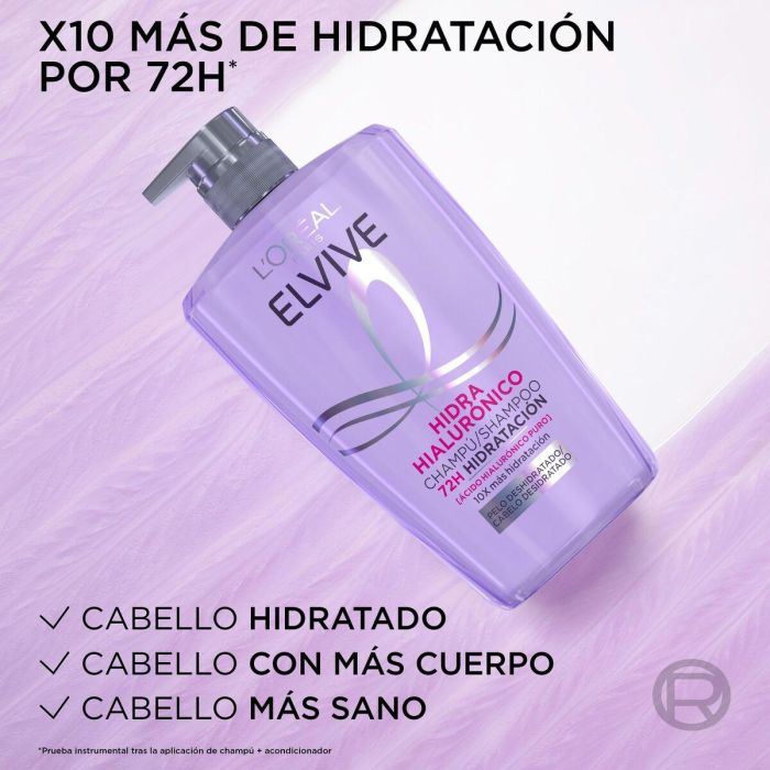 Shampooing L'Oreal Make Up ELVIVE HIDRA HIALURÓNICO 1 L 4 Shampooing L'Oreal Make Up ELVIVE HIDRA HIALURÓNICO 1 L 4