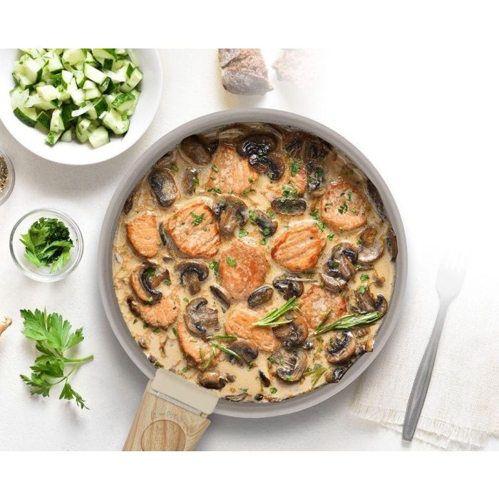 Set de 3 poeles - Tous feux dont induction - ARTHUR MARTIN - AM4587 - Céramique - Ø 20-24-28 cm + poignée amovible - Taupe 2 Set de 3 poeles - Tous feux dont induction - ARTHUR MARTIN - AM4587 - Céramique - Ø 20-24-28 cm + poignée amovible - Taupe 2