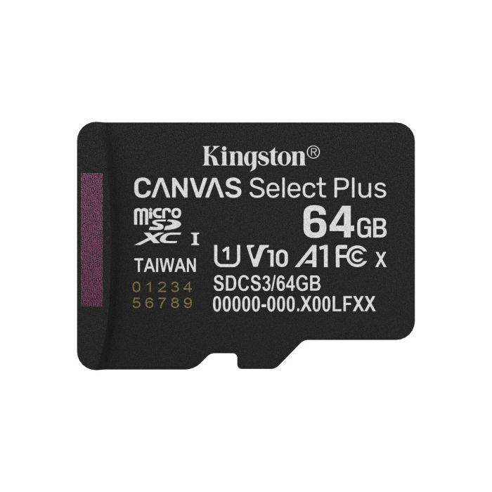 Carte Mémoire Micro SD avec Adaptateur Kingston SDCS3/64GBSP 64 GB 0 Carte Mémoire Micro SD avec Adaptateur Kingston SDCS3/64GBSP 64 GB 0