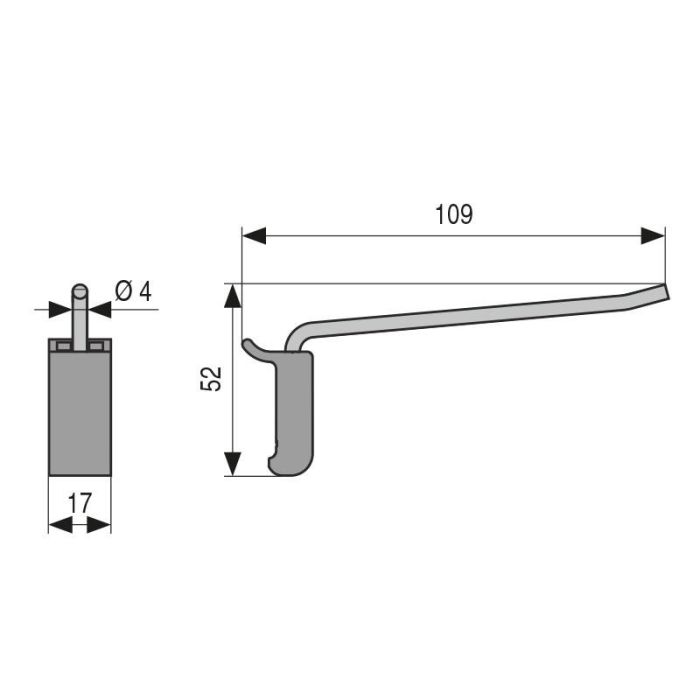 Enganche Colgador Expositor Recto L109 Zobal 1