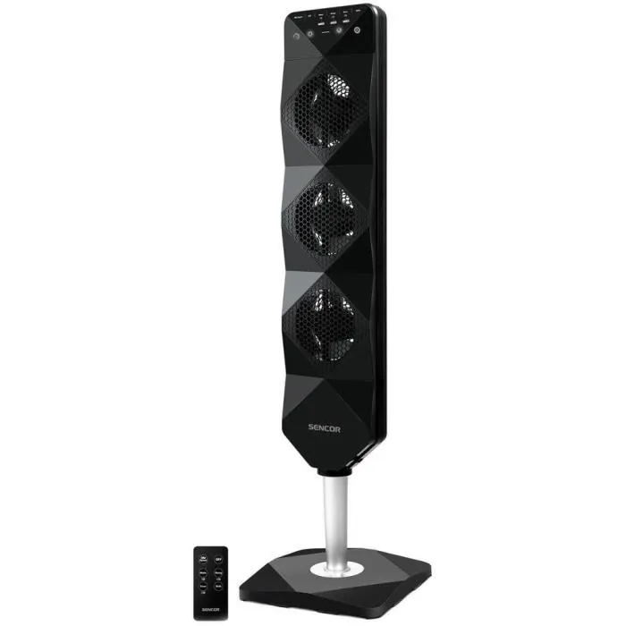 Sencor SFN 5040BL - Ventilateur sur pied silencieux avec télécommande, 3 ventilateurs, 3 vitesses, minuterie, pivotement automatique Sencor SFN 5040BL - Ventilateur sur pied silencieux avec télécommande, 3 ventilateurs, 3 vitesses, minuterie, pivotement automatique