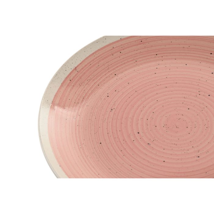 Assiettes Home ESPRIT Blanc Rose Grès 18 Pièces 3