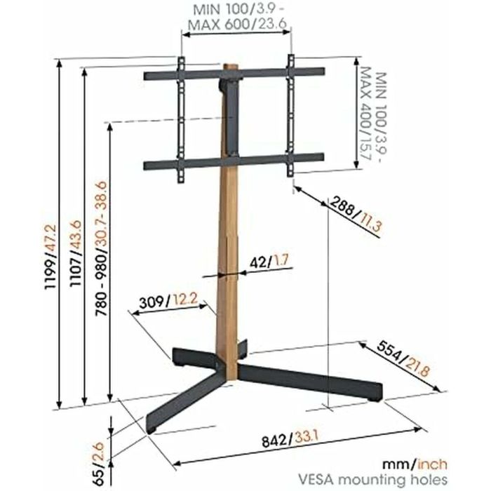 Support de TV Vogel's TVS3695 NEGRO 40" 9 Support de TV Vogel's TVS3695 NEGRO 40" 9