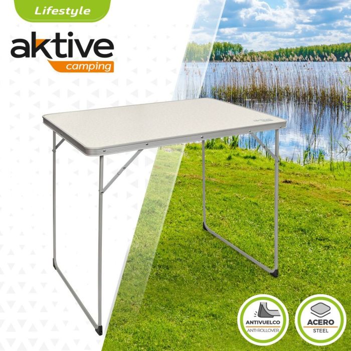 Table Piable Aktive Blanc 80 x 70 x 60 cm (4 Unités) 3