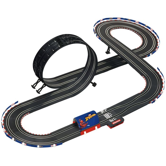 Carrera 20062580 - Circuit de Voitures Miniatures Spider Racing avec 2 Véhicules - Piste 4,9 m - Télécommande Filaire - Échelle 1:43 - Enfant dès 6 Ans