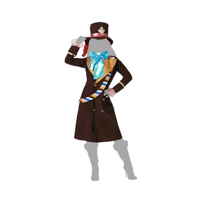 Disfraz Chaqueta et Sombrero de Sombrerera Loca Marron pour Femme Adulte Taille M-L - Personnage de Conte