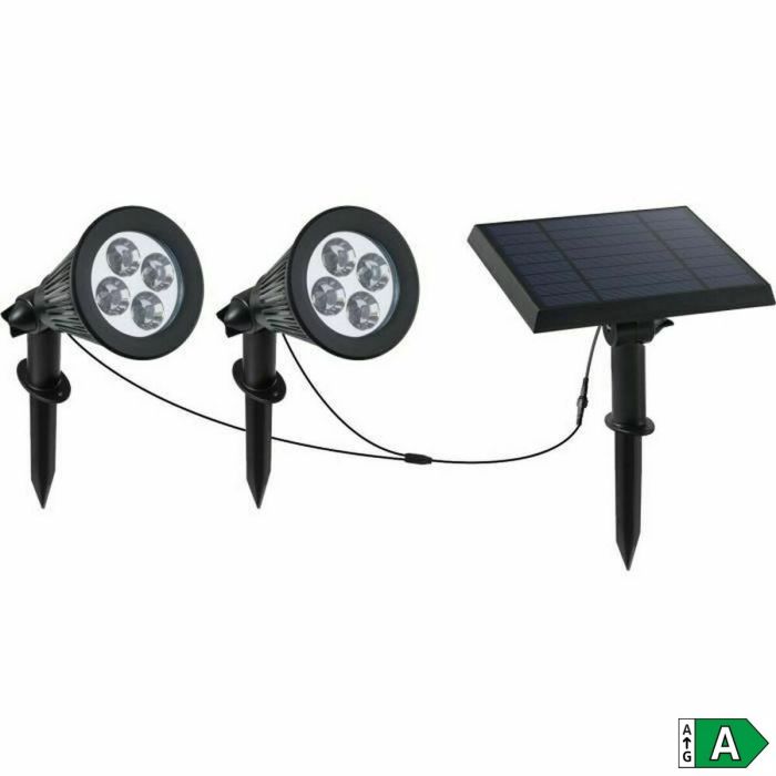 Spot solaire Lumi Garden Family Spiky 2 en 1 Noir Aluminium Acier (2 Unités) 1