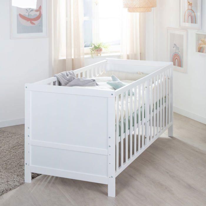 Lit bébé évolutif - 70 x 140 cm - ROBA - EASY SLEEP - Blanc laqué 1 Lit bébé évolutif - 70 x 140 cm - ROBA - EASY SLEEP - Blanc laqué 1
