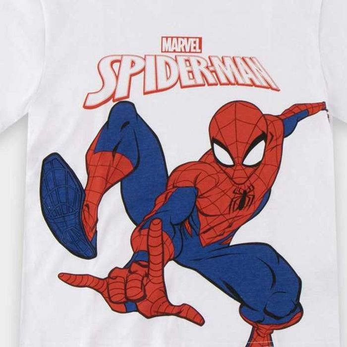 T shirt à manches courtes Enfant Spider-Man Blanc S/M 1