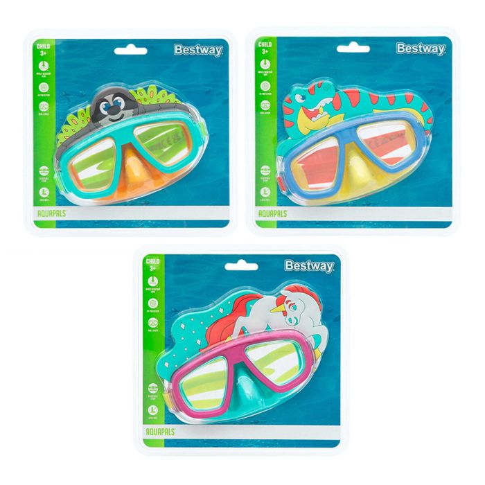 Bestway Masque de Plongée Junior Sangle Anatomique Couleur Assorti +7 Ans Plage et Piscine 22059 3 Bestway Masque de Plongée Junior Sangle Anatomique Couleur Assorti +7 Ans Plage et Piscine 22059 3