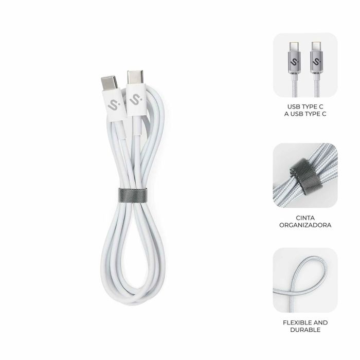 Câble HDMI Subblim SUBCAB-C10011 Blanc 2 m 12