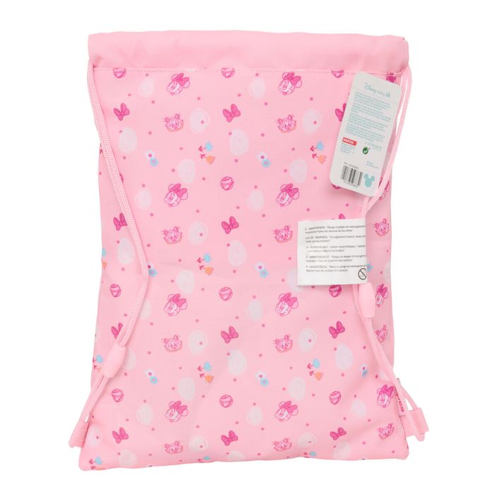 Sac à dos serré par des ficelles Minnie Mouse Baby Rose 26 x 34 x 1 cm 3