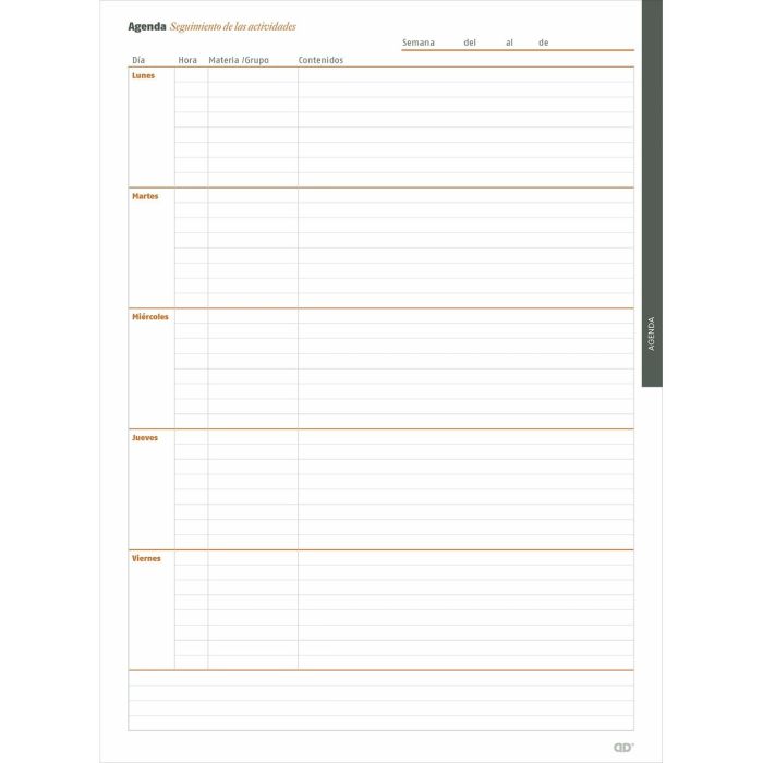 Agenda Additio Global Enseignant 24 x 32 cm 9