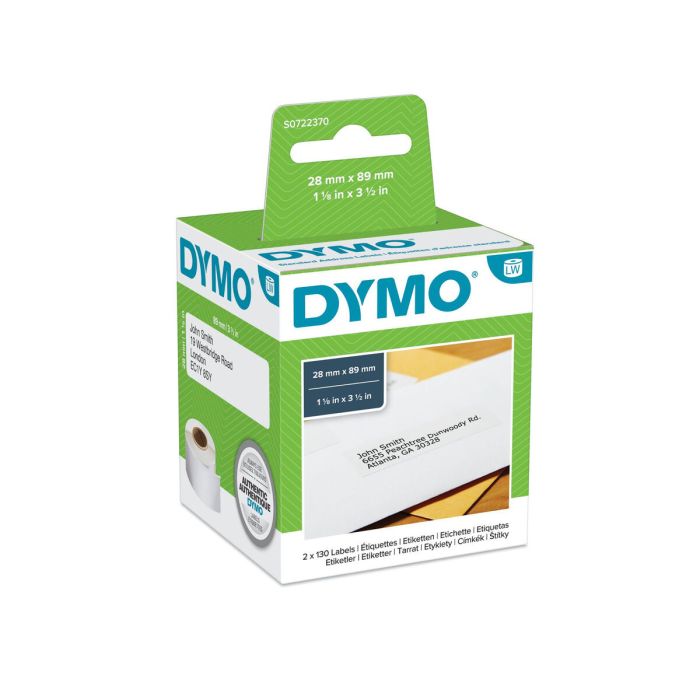 Etiquettes pour Imprimante Dymo 99010 28 x 89 mm LabelWriter™ Blanc Noir (6 Unités) 2