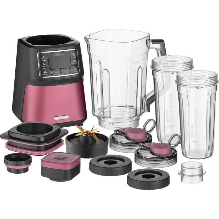 Sencor SBU 7874RD Super Blender Sous Vide - Mélangeur Automatique Nutri 1500W, 8 Lames Titane, 7 Programmes, Smoothie, Soupe, Glaçons, Pichet 1.5L