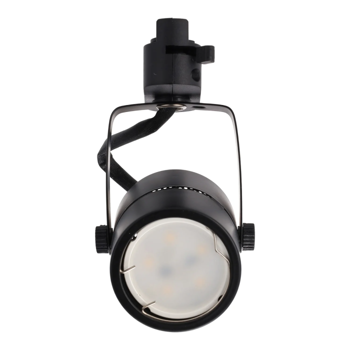 Spot de rail GU10 Monophasé Fini Noir Orientable pour Ampoule GU10 1