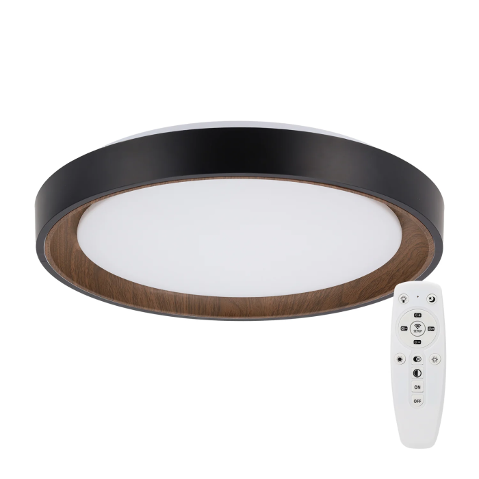Plafonnier LED Décoratif 36W CCT 3000-6000K Réglable avec Télécommande, Noir 0 Plafonnier LED Décoratif 36W CCT 3000-6000K Réglable avec Télécommande, Noir 0